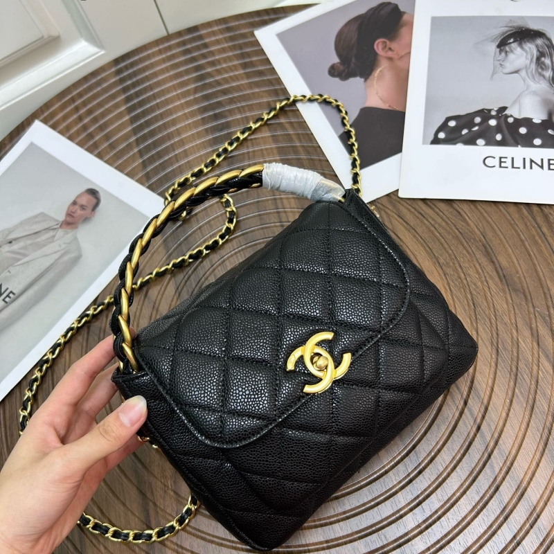 Ch*el top handle bags